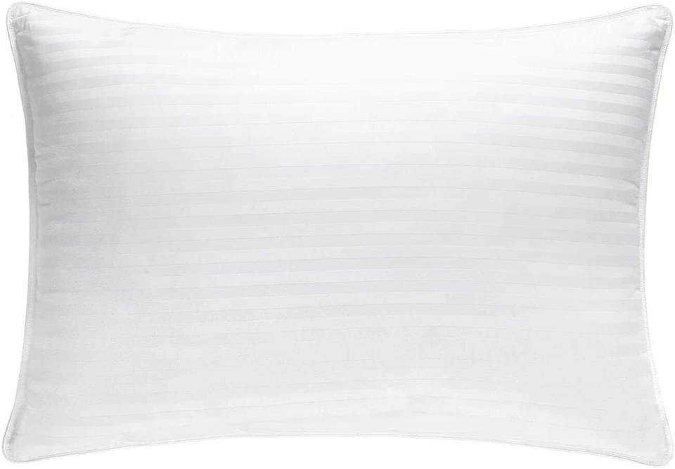 Extra Filled Pillows 2 Pack Hotel Quality Firm Deluxe Egyptian Stripe Pillows - Image 3 of 4