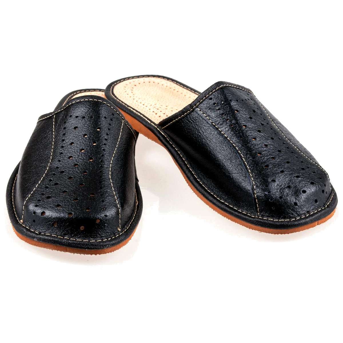 Mens leather mule online slippers size 10