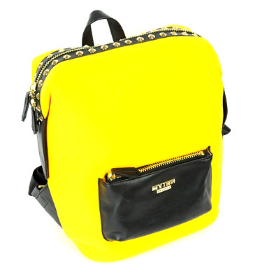 Twinset Zaino Tasche Damen Einheitsgröße Rucksack Nieten Außen Gefüttert Gelb