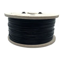 Black Vinyl Coated Wire Rope Cable,1/16 - 3/32, 7x7, (1000 ft Reel)