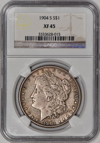 1904-S Morgan Silver Dollar $1 NGC XF45 - Original!
