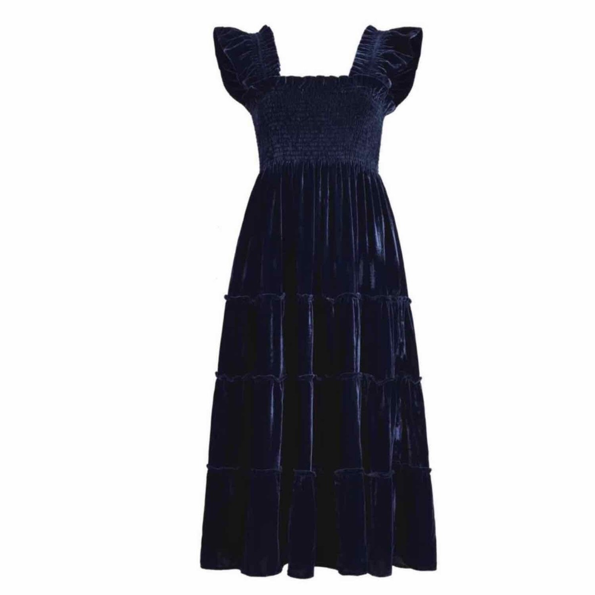 Hill House The Ellie Nap Dress Navy Velvet Size Medium | eBay