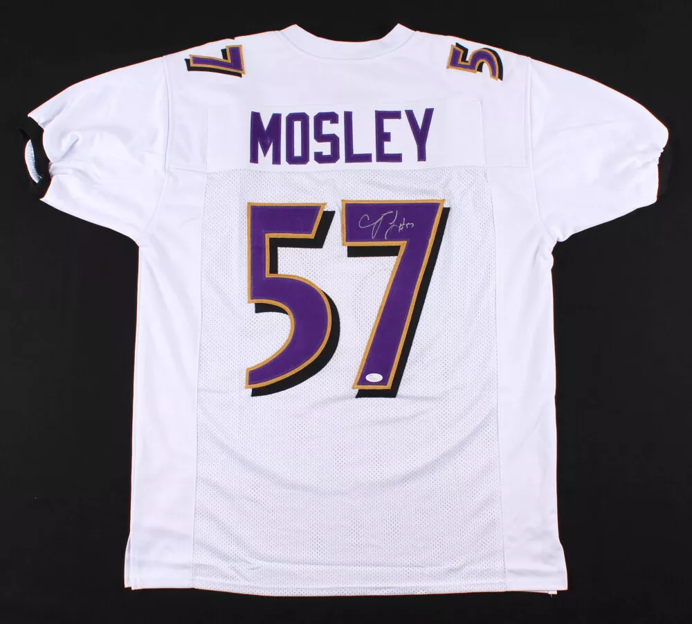 C.J. Mosley Signed Baltimore Ravens White Jersey JSA 2014 1st Rd