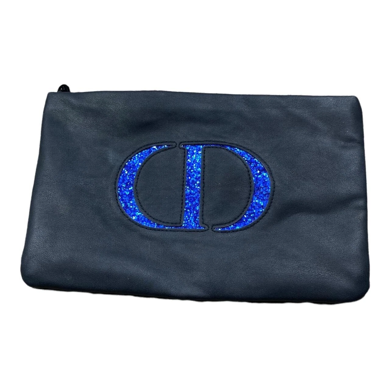 Christian Dior noir petit sac pochette / sac maquillage beauté designer