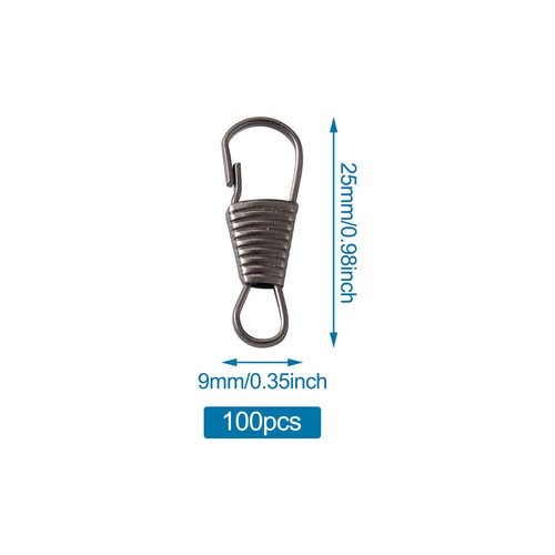 100pcs Lanyard Spring Hooks Antique Bronze Iron Snap Clip Fastener Hook 25x9mm - Picture 16 of 33