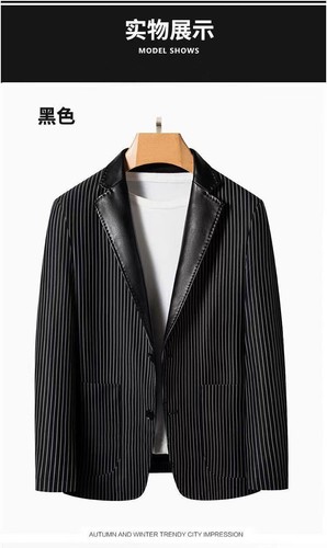 Genuine Leather Men's Jacket Business Casual Leather Suits Autumn Leather Jacket - Bild 9 von 17