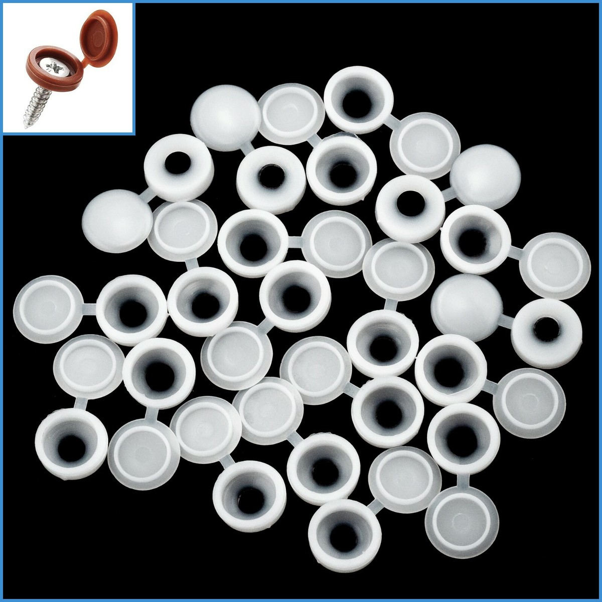 Buy 20pcs Grey Plastic Screw Cap Hinged Button Cover For Hide Flat Or Pan Head Up To 4mm Diameter Bolt Protect Fold Furniture Decorative Online In India - Foto 12