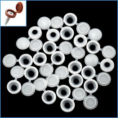 BOPOREAE 1 In/25 Mm White Plastic Plug For Round Hole, Door Screw Hole Cover Snap In - Foto 10