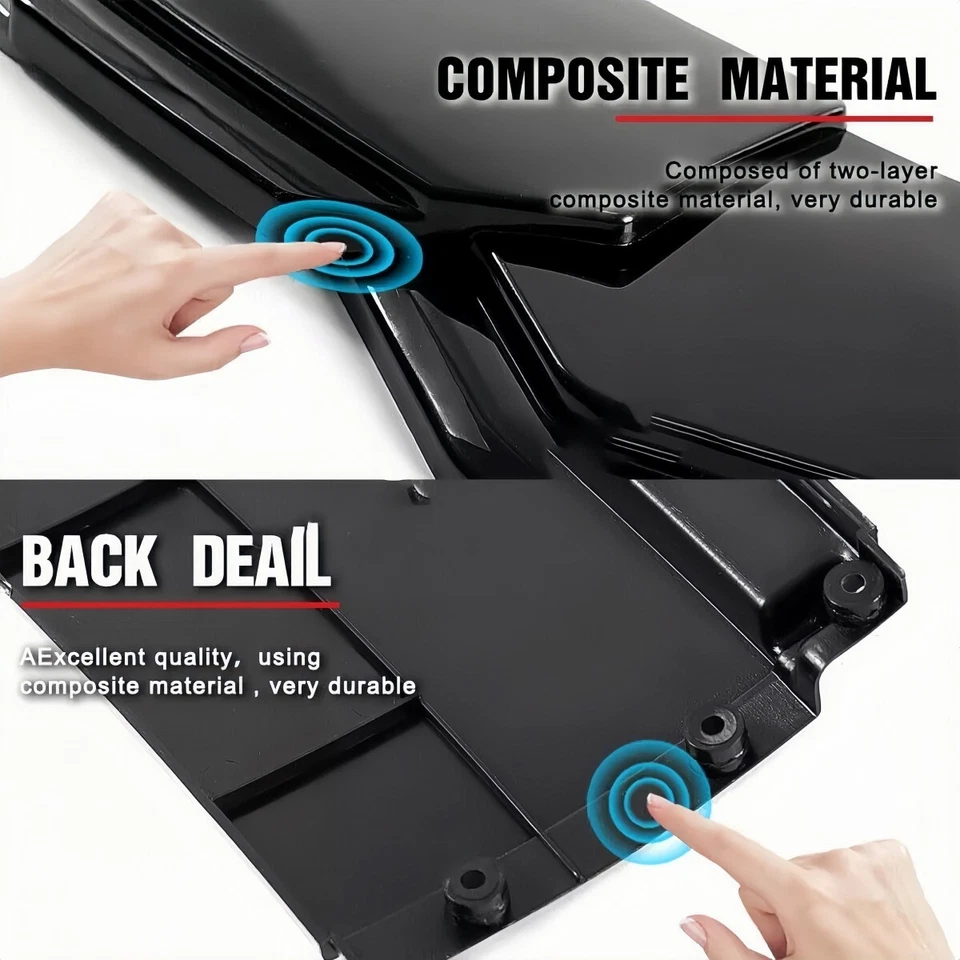 For Mercedes-Benz C180 C200 C230 C250 C300 Front Bumper Lip Spoiler Splitter - Image 3 of 4