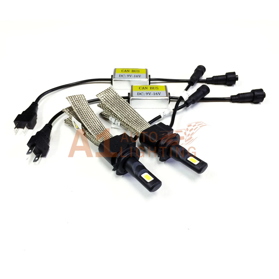 NEW Fanless Canbus H7 LED Headlight Kit 30W 3200LM 6000K Xenon White Bulbs - Image 3 of 4