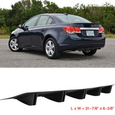 For Chevrolet Cruze Rear Lip Bumper Diffuser Shark Fin Spoiler Wing Matte Black