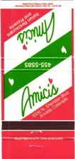 Arvada, Colorado Amici's Italian Restaurant Vintage Matchbook Cover