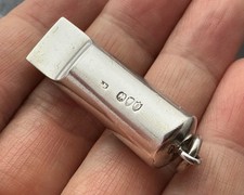 Victorian Solid Silver Chatelaine Whistle c.1889