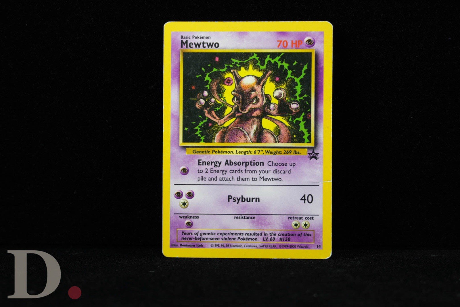 Mewtwo Pokemon Black Star Promo #14 WOTC 2000