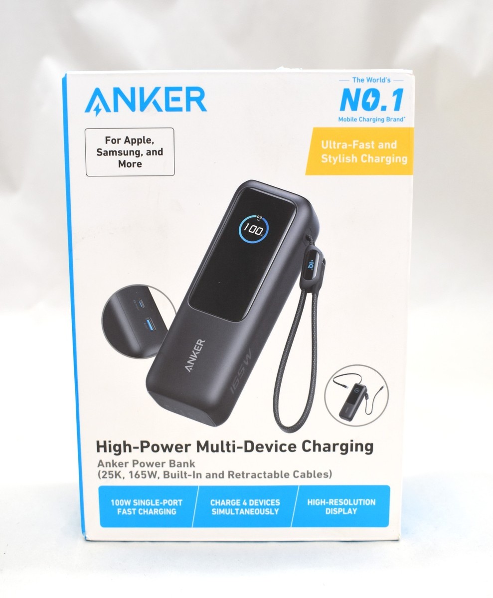 新品未開封 Anker Power Bank 25000mAh 165W Anker Laptop Power Bank (25K, 165W, Built In and Retractable