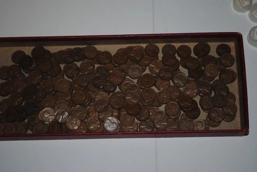 1939 D Lincoln cents 5 Rolls (50x5) VF-EF