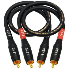 Cess0751f Heavy Duty Waterproof Phono Rca Male To Male Patch Cable 1 Ft