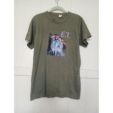 Vintage Single Stitch 1982 E.T. Extra Terrestrial Mens L Green Made In USA