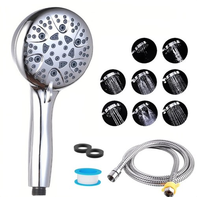 #ad 8 Spray Settings High Pressure RV Shower Head Stainless Steel 59 inch Hose $23.99