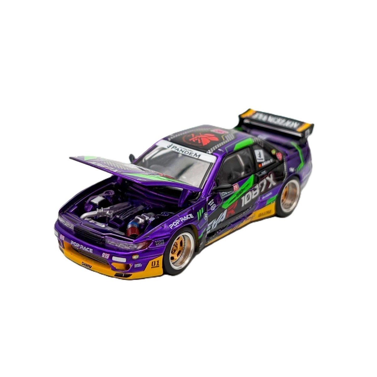 Pop Race Xcartoys 1:64 Nissan EVA RT Test Type-01 1087X Pandem S13