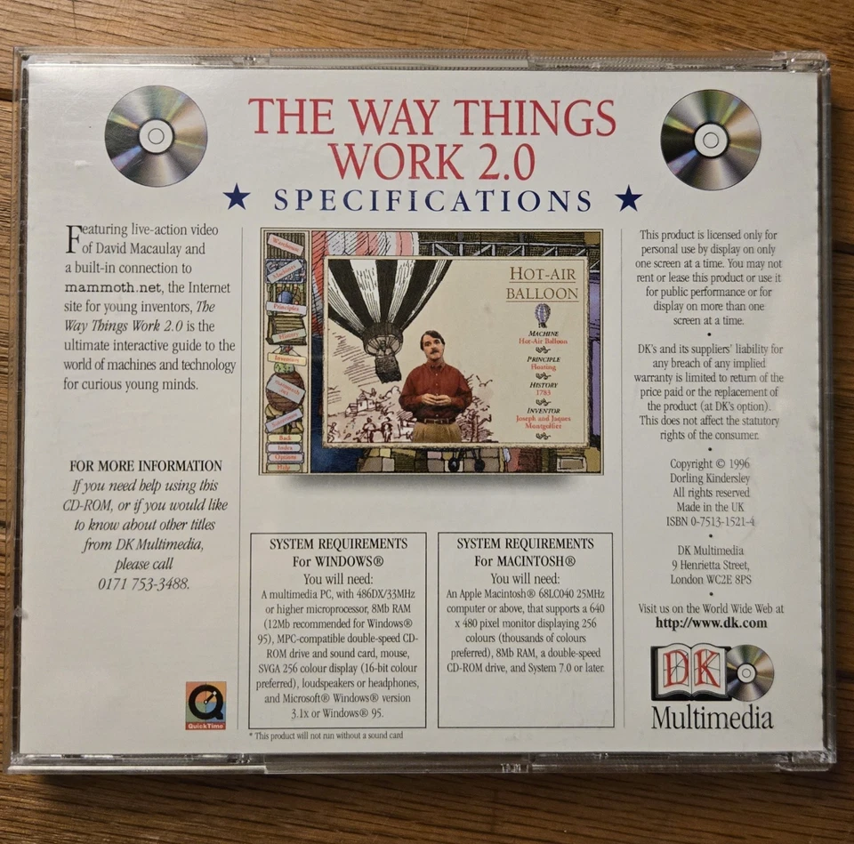 The Way Things Work 2.0 - DAVID MACAULAY - CD-ROM - 1996 - DK - Mac & Win 3.1/95 - Image 2 of 4