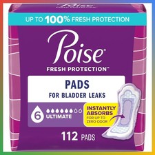 Incontinence Pads Bladder Leak Protection Ultimate Absorbency 6 Drop Regular 112