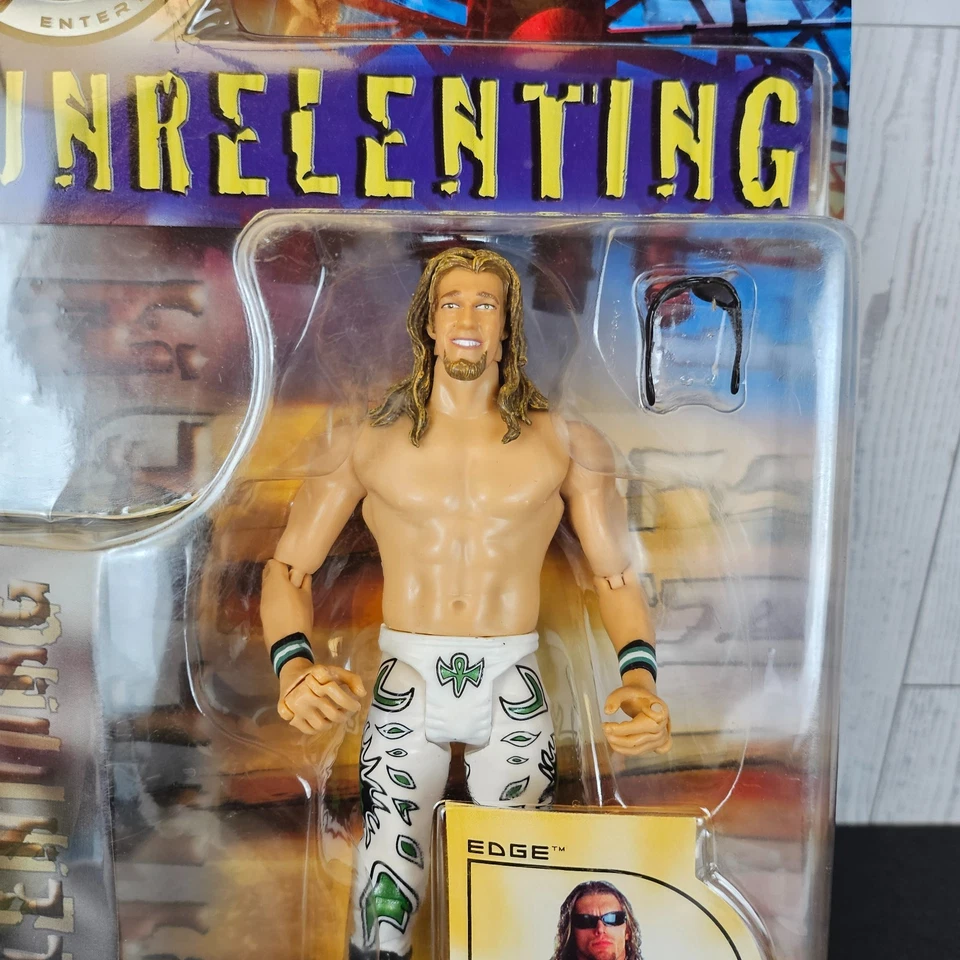 Figura de acción de lucha libre WWE Unrelenting Edge Jakks Pacific 2002 NUEVA Foto 3 de 4