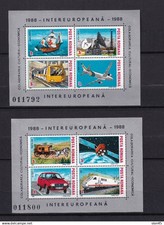 Romania 1988 2 Sheets Mi Block 239-240 Intereuropa MNH Transportation 16292