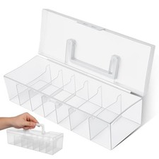 Seed Organizer Box Seed Packet Storage Box with Dividers Clear Plastic Saving