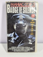 Maniac Cop 3 - Badge Of Silence - VHS - Rare VHS Tape - Horror Movie Retro 