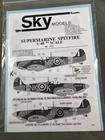 SKY MODELS DECAL - 1/48- SUPERMARINE SPITFIRE - 48-043