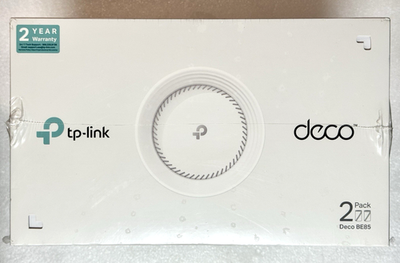 TP-Link Deco BE85 BE22000 Tri-Band Mesh Wi-Fi 7 System - White for