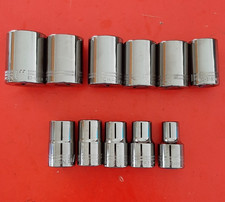 Nuevo Craftsman OVERDRIVE 1/2" Drive SAE 11 piezas Juego de enchufes poco profundos 3/8" a 1" 6pt