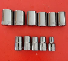 New Craftsman OVERDRIVE 1/2" Drive SAE 11pc Shallow Socket Set 3/8" to 1" 6pt