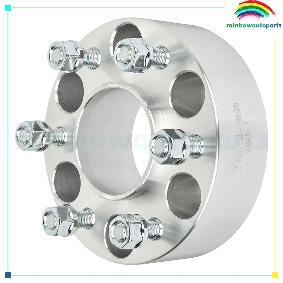 2 Pcs 2" 6x5 6x127 Hub Centric Wheel Spacers For Chevrolet Trailblazer 2002-2009 - Image 4 of 4