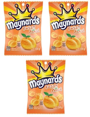 Maynards, Fuzzy Peach, Gummy Candy, 154g (3 Pack)