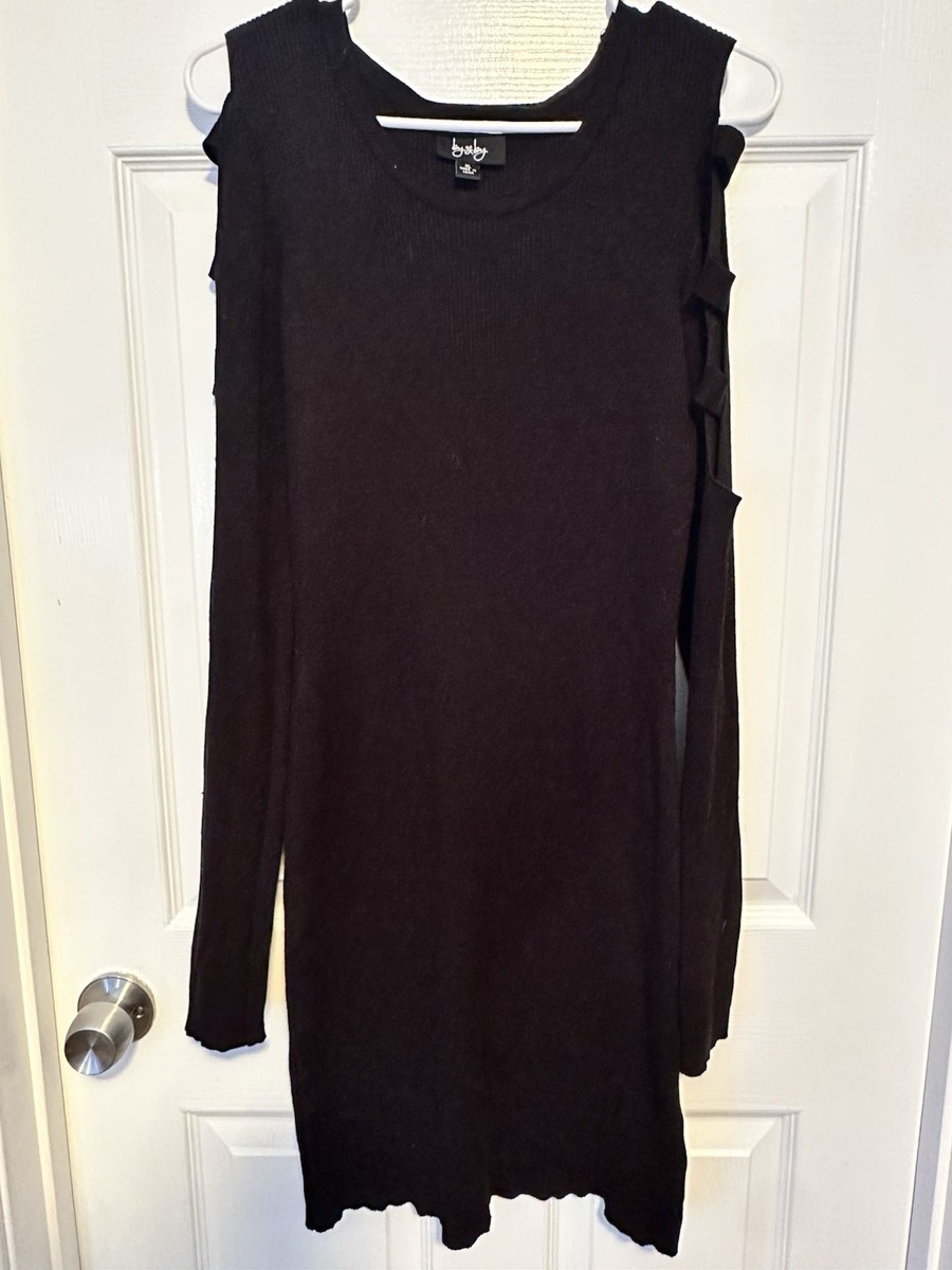 knee length dresses for ladies Girls Textured Long Sleeve Dress main image 0