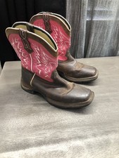 DURANGO GIRLS' LET LOVE FLY WESTERN BOOTS - SQUARE TOE Sz 4M