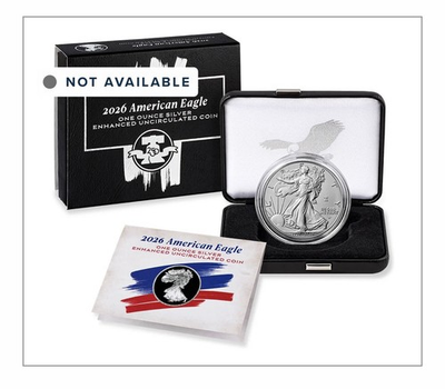 #ad 2026 American Eagle Silver One Ounce Enhanced Uncirculated Coin Pre Sale Sealed $240.00