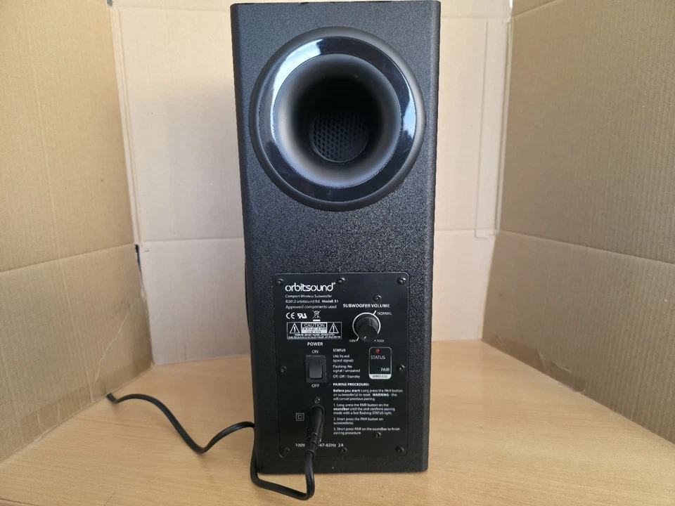 Orbitsound S1 Subwoofer Compact Wireless Subwoofer Speaker Only 100% Working  - Image 4 of 4