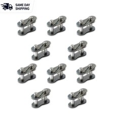 10 Pack ANSI Certified Roller Chain Connecting Links - Carbon Steel Durability