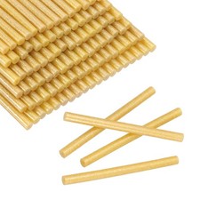 100pcs Mini Glue Stick 0.3"x3.9" High-Stick Hot Glue Gun Sticks, Glitter Gold 0.19 per stick