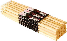 On-Stage Maple 5B Wood Tip Drumsticks, 12 Pairs