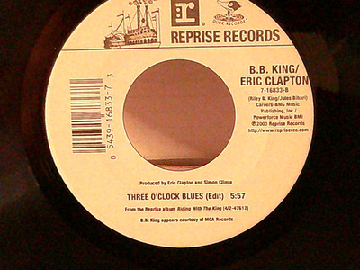 B.B.King/Eric Clapton,Reprise,''Three O'clock Blues''US,7''45,2000 PROMO blues,Mint