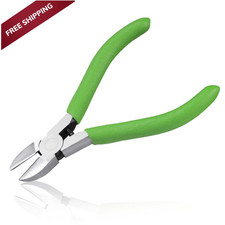 LEONTOOL Precision Diagonal Cutting Pliers 4-Inch Wire Cutters Small, Green