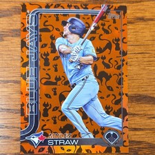 2025 Topps Update Myles Straw US340 Holiday Foil Black Cats SSP Bookend 10/10.