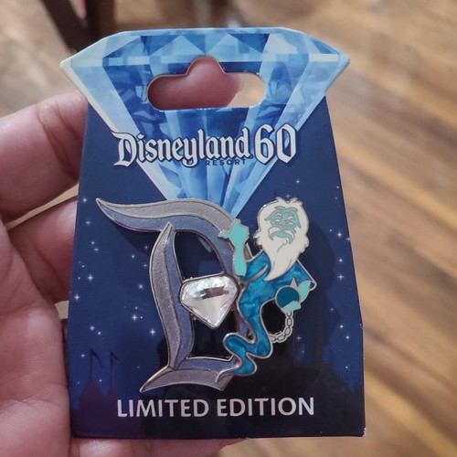New Disney Disneyland 60th Diamond D Limited Ed Haunted Mansion Gus Ghost Pin
