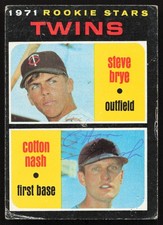Cotton Nash Signed 1971 Topps Rookie Card #391 Minnesota Twins. rookie card picture