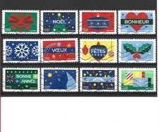 Serie complète 2025 Des fêtes hautes en couleur oblitérés 12 TP n° 2644 à 2655