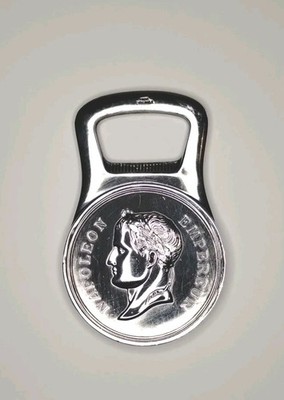 Vtg Christofle Bottle Opener Napoleon Empereur Silver Plate Medallion France 